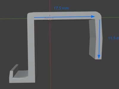 Window hook 17 x 11 mm