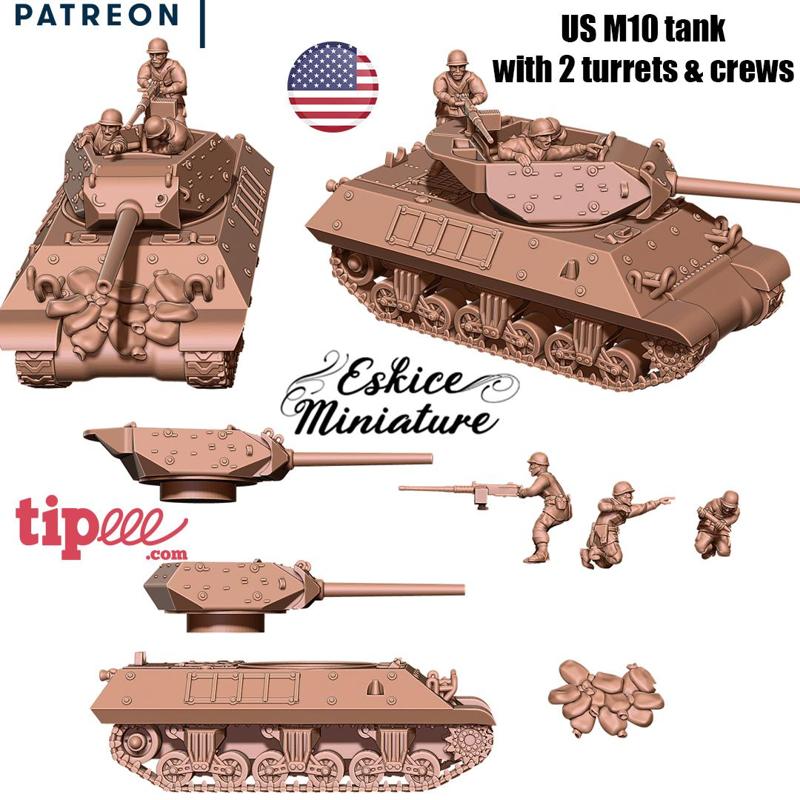 Tank US M10 Wolverine - 28mm