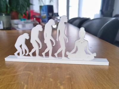 Human Evolution Yoga Silhouette - 