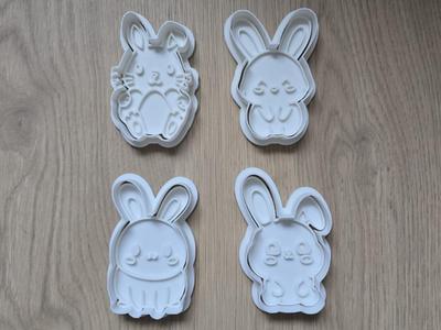 Bunny Easter Shape Cookie Cutter Playdoh Stamp
