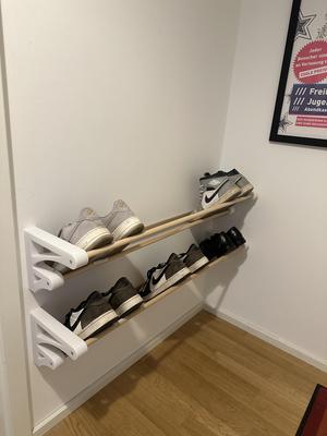 Wall-Mounted Shoe Rack (Modular & Space-Saving)