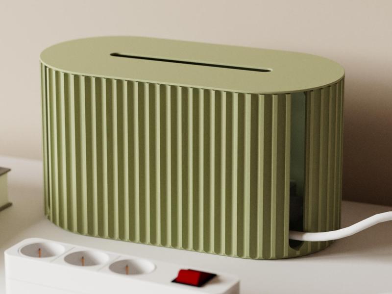 Cable Management Box - Gear pattern - Cable Storage Collection
