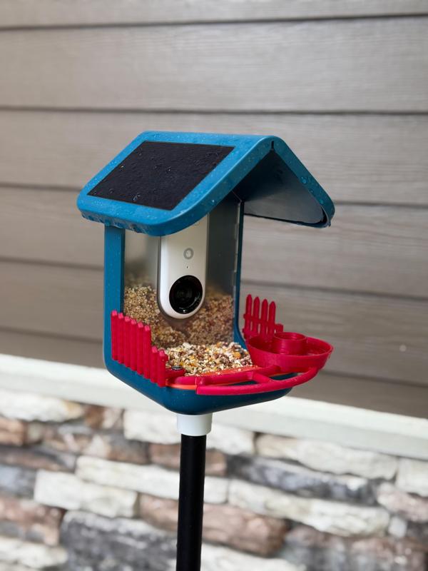 Bird Buddy Perch with Bird Bath and Picket Fence Remix