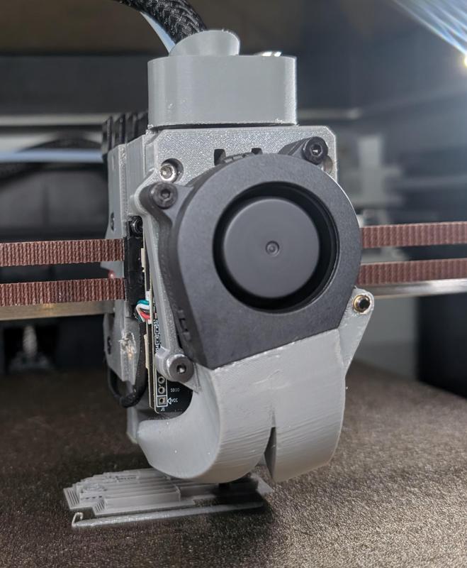 Cooling duct with stock fan for BCJ linear carriage