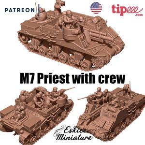 M7 Priest with crew - 28mm for wargame
