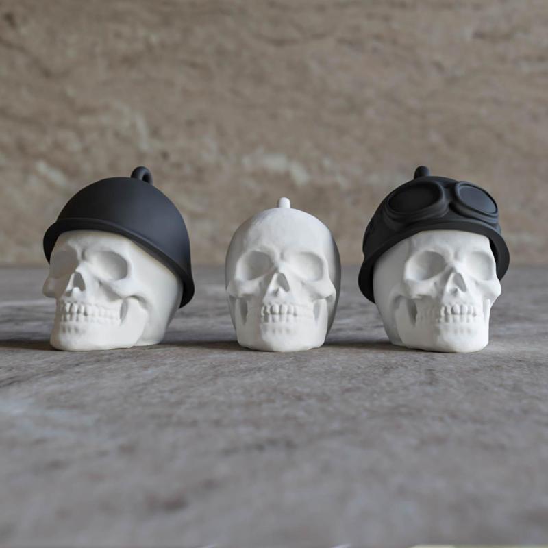 Skull Biker Keychain