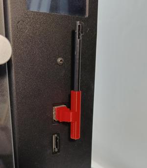 USB Type-B plug - stylus holder