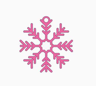 Snowflake Christmas Earring 3.stl