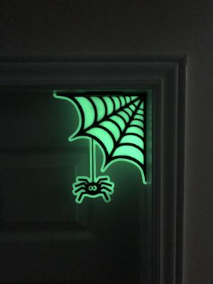 Spider Web with Spider Corner Decoration