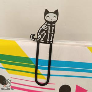 Halloween Skeleton Cat Bookmark