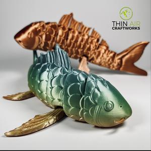 Articulating Koi Fish - Koi Fish Fidget, Flexible Print in Place (No Supports)