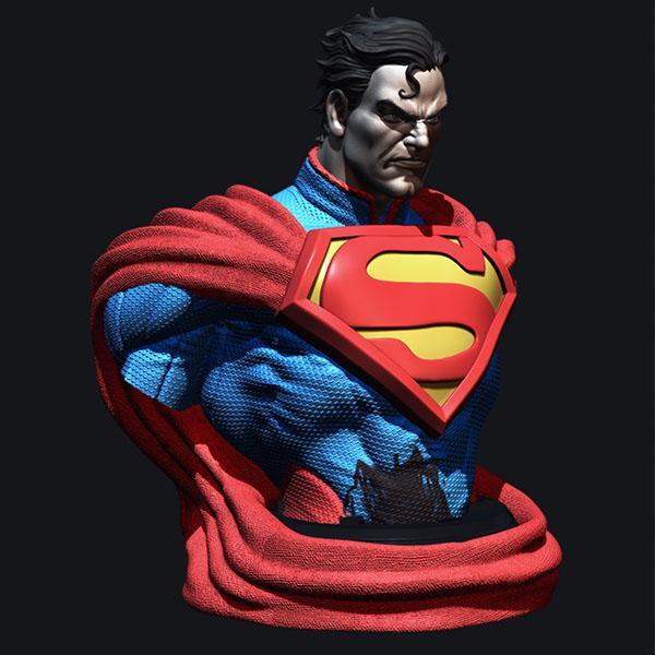 Bust Superman kills The Joker Injustice League STL for 3d printing by CG Pyro fanarts 