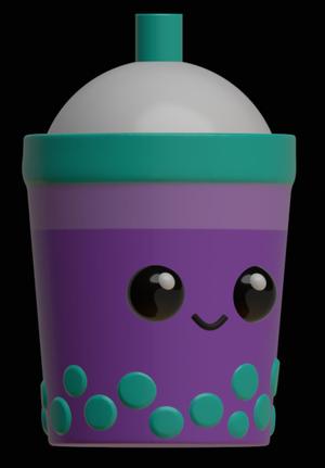 Happy Boba Clicky Fidget and Keychain