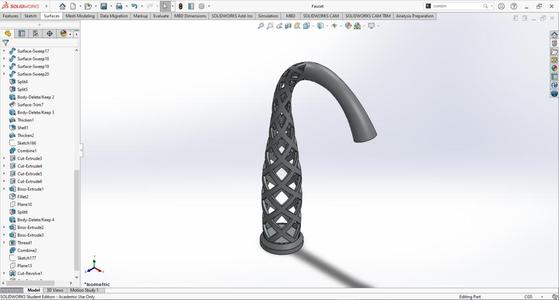 Impossible 3D-Printed Faucet