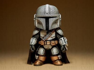 Mini Mandalorian Figurine