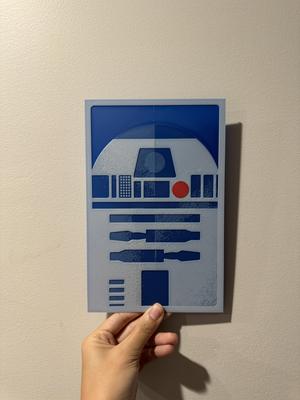 Minimalist R2D2 - Hueforge Print