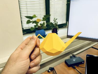 Diamond shaped small watering can