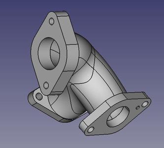 Virago 250 side carburetor Intake manifold