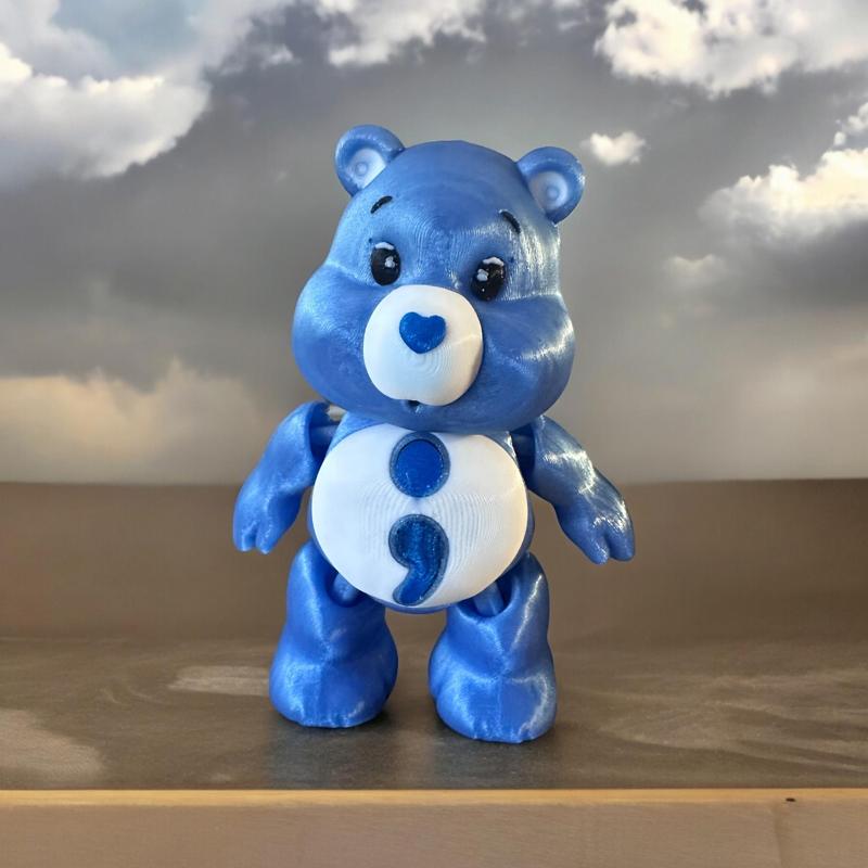 Suicide Prevention, Caring Bear, Articulated, Flexi, Flexible, Special