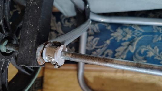Axle Support Clamp for Shopping Trolley