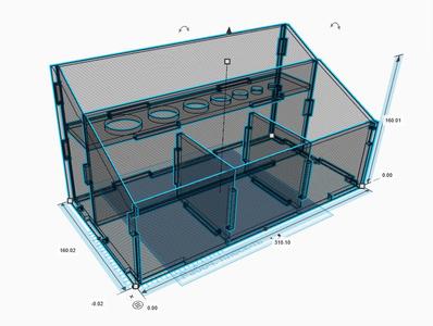Organizer with round racks (PREFABRICATED)