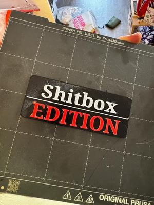 Plakette, Shit Box Edition