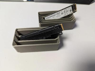 Gridfinity M.2 2280 Stackable Holders – Remixed for Heatsinks