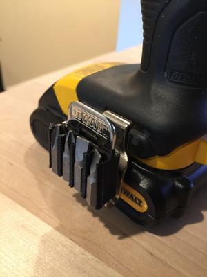 Driver Bit Holder for Dewalt belt clip