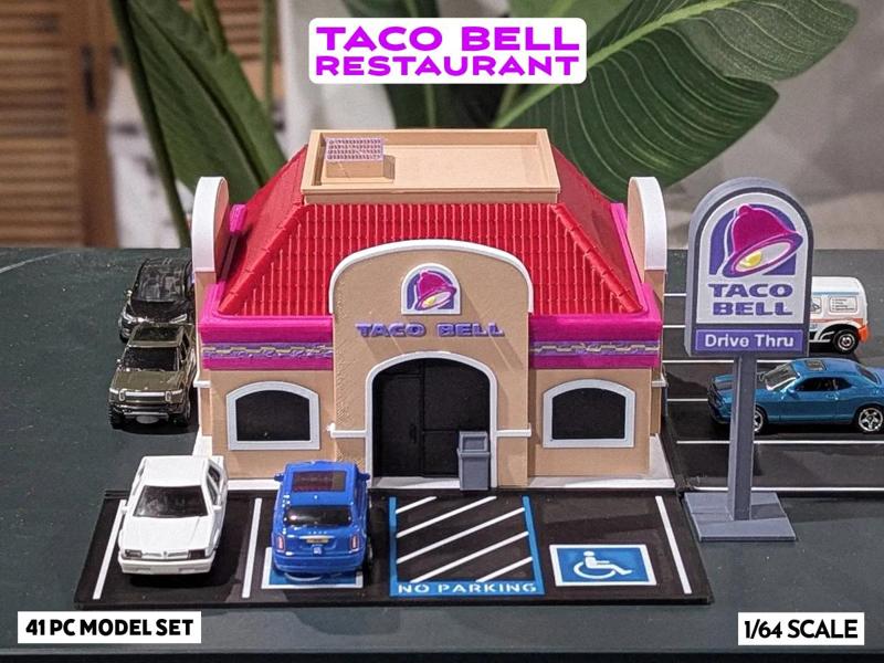 Retro Taco Bell Model Set – 1:64 Scale Diorama