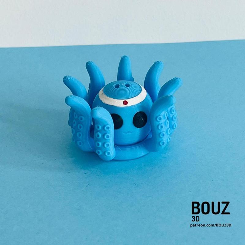 OCTOPUS SUSHI CHEF-SPINNER-KEYCHAIN