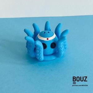 OCTOPUS SUSHI CHEF-SPINNER-KEYCHAIN