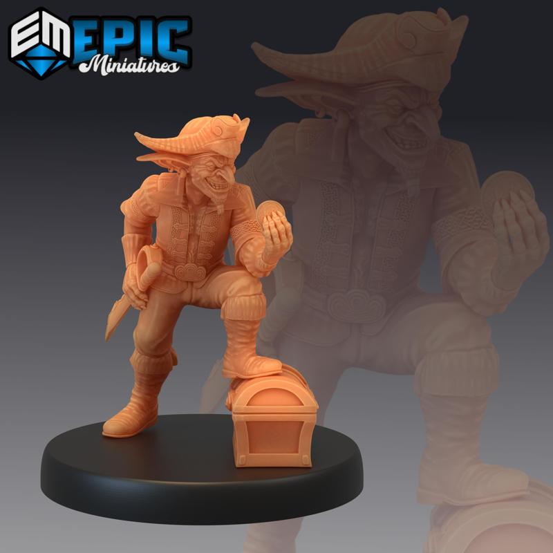 Goblin Pirate Treasure / Green Skin Army Soldier / Corsair Master / Male Captain