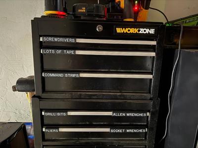 Drawer Labels for WORKZONE / ALDI / Probably Other Brands’ Toolchest with Rolling Cabinet – Customizeable