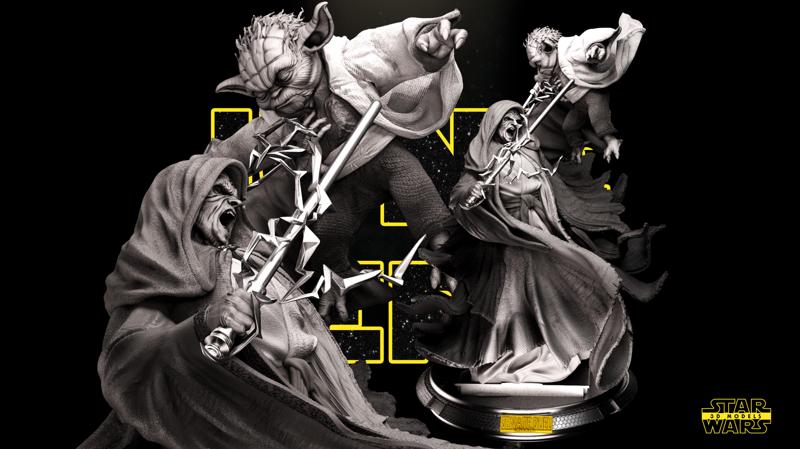 Darth Sidious Vs Yoda – Tested and Ready for 3D printing