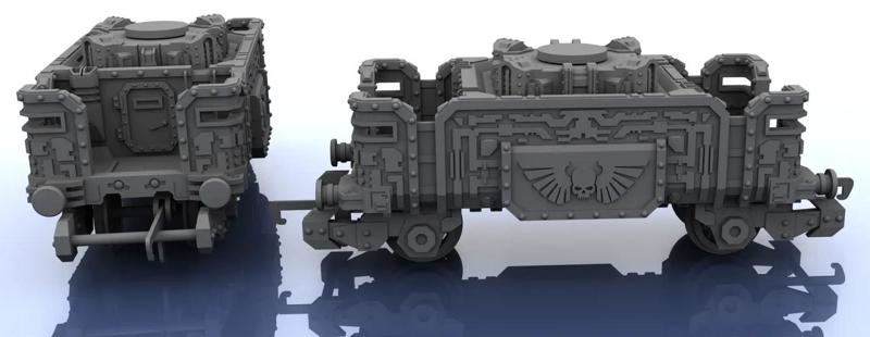 OO Train – Warhammer Style Troop Platform v2 S