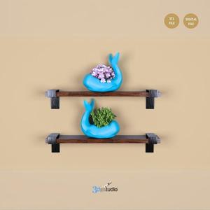 Whale Planter 3D Print Stl File, Animal 3D Print Files, Planter Stl Files