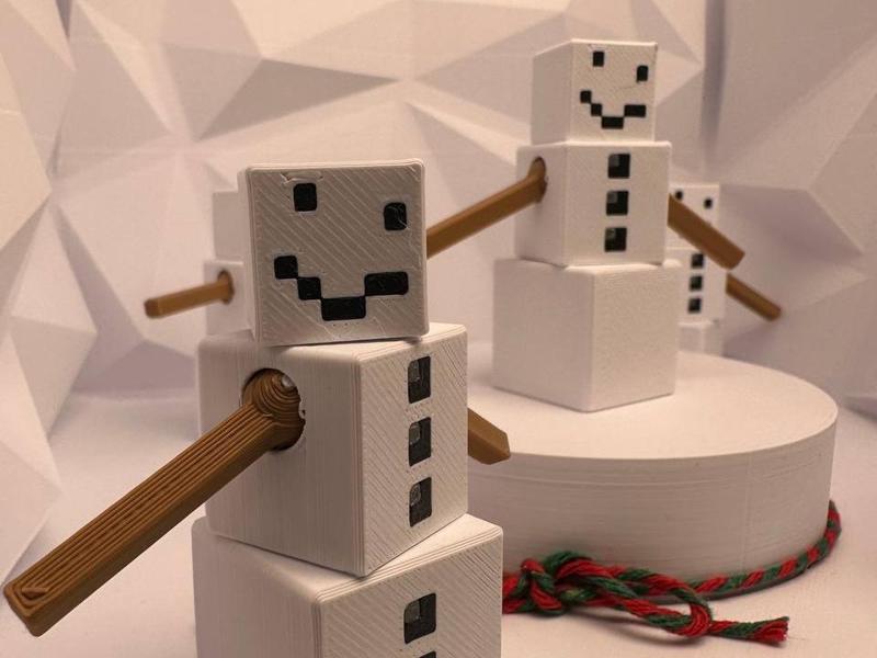 Minecraft Snow Golem (Snowman) Articulated