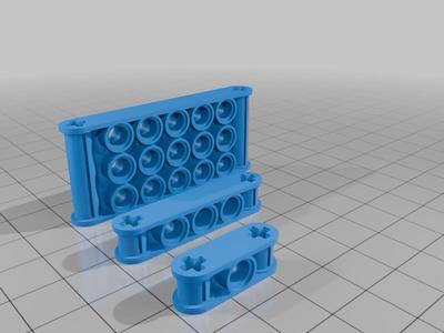 Customizable LEGO Technic-Compatible Axle and Pin Connector