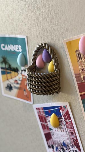 Easter Basket Fridge Magnets with Removable Egg Magnets – 3D Printable STL Files