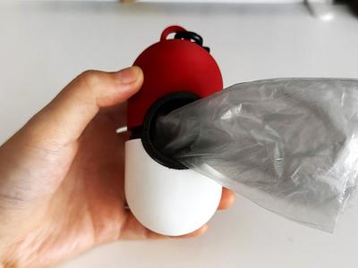 Pokeball Capsule - Outdoor Trash Bag/Poop Bag Holder (no supports)