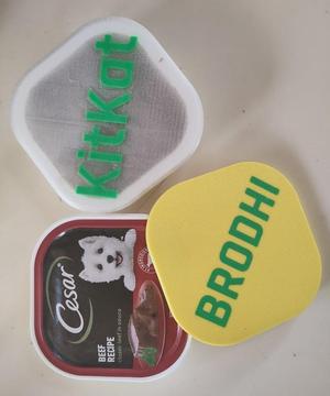 Cesar pet food lid