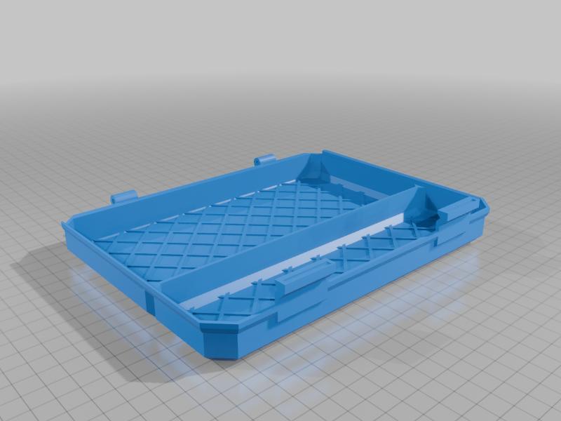 Only the lid with a thicker wall on the hinge side.