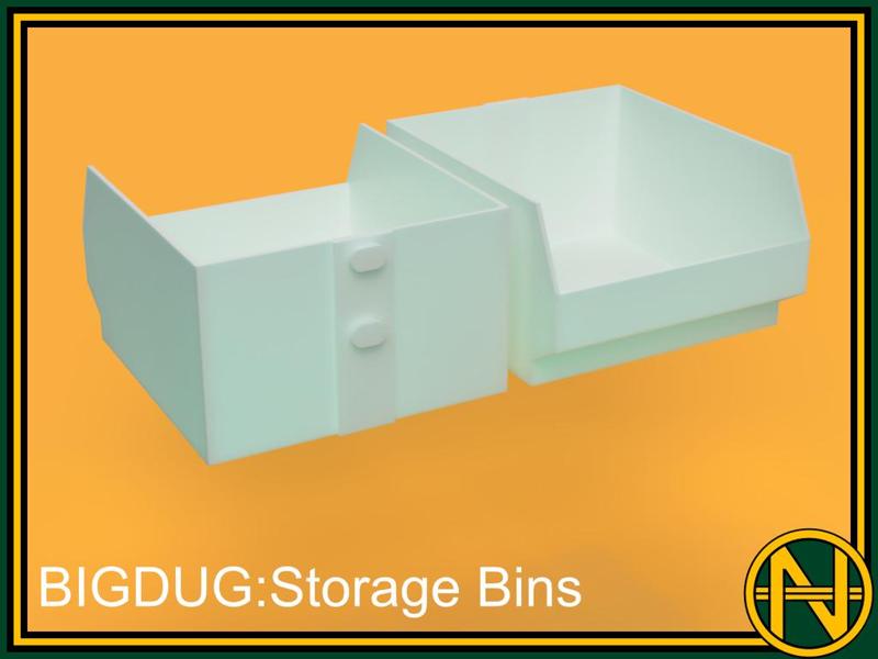 BIGDUG - Rail Mount Storage Bin