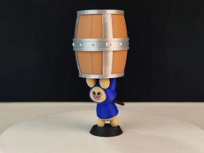 Miniature Exploding Barrel Fat Cat (Requires face painting or custom decals)