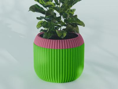 Sei Planter Pot, Scalloped | Small, Medium, Large | Self Watering and Drip Tray 