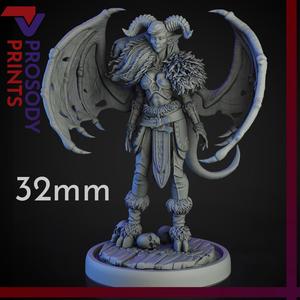 Teyre - Demon Barbarian - 32mm