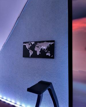 World Map w/ Exaggerated Topology