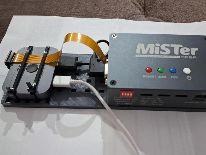 Base for the Mister FPGA from Retrocastle - zip ties version