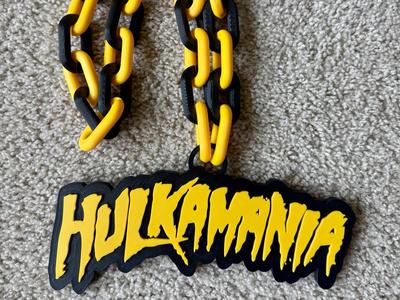 Hulk Hogan Hulkamania logo chain/sign