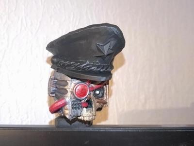officers hat for the monitor mascot skull
